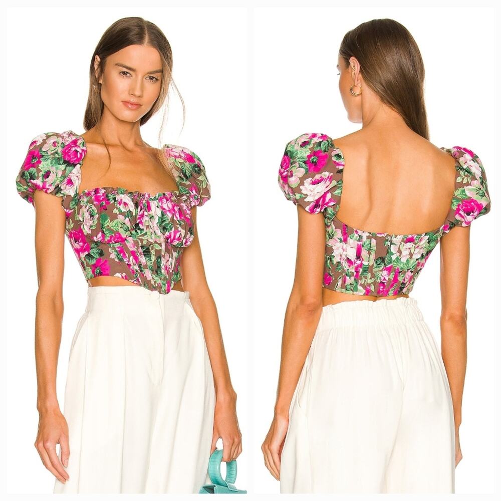 LPA Claudette Top in Simone Print XXS